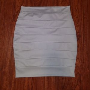 Beige pencil skirt